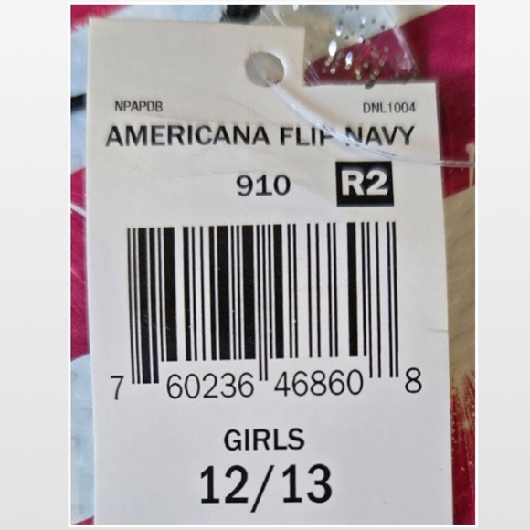 New Shoes Girls Flip Flops Kids Stars Patriotic USA American NWT - Picture 16 of 16